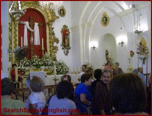 The beautifully adorned church of Benamocarra