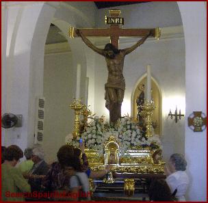 Inside the church of Benamocarra