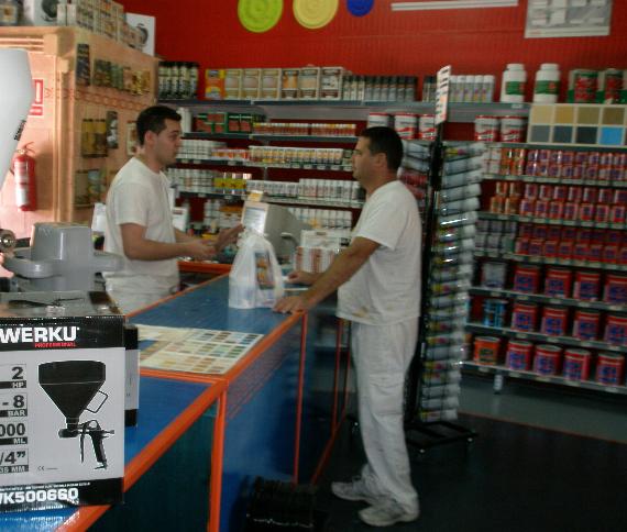 Inside of the paint shop - Kolmer Color in Alhaurin de la Torre