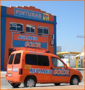 Outside of the paint shop Kolmer Color in Alhaurin de la Torre