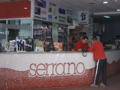 Trade desk at Serrano's
