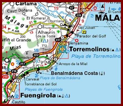 The whereabouts of Torremolinos- viamichelin map